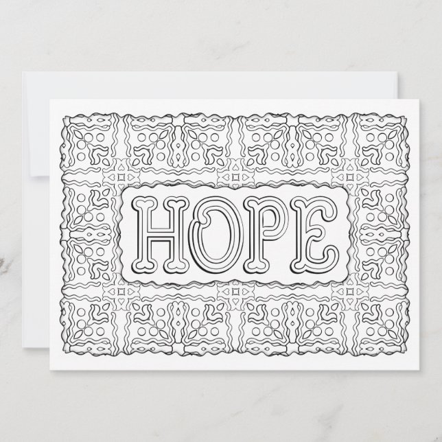 OrnaMENTALs Hope Floral Pattern Colour Your Own (Front)