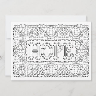 OrnaMENTALs Hope Floral Pattern Colour Your Own