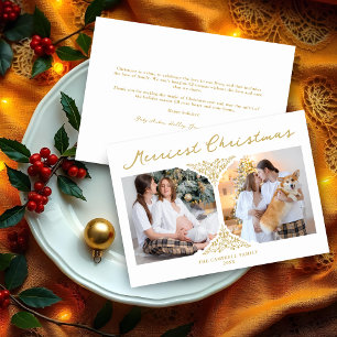 Ornamento clásico de filigrí de los Navidades de O Holiday Card