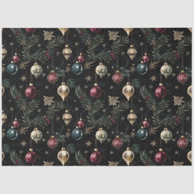 Ornaments and Foliage Elegance Tissue Paper (Front)