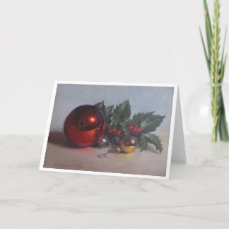 "Ornaments and Holly"  Art Card