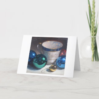 "Ornaments and Tea Cup" Holiday Card