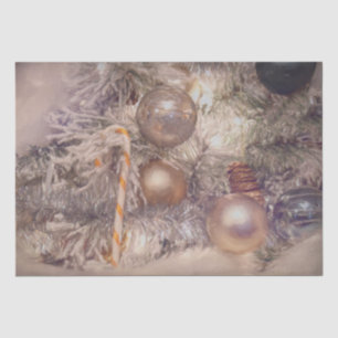 Ornaments Christmas Gold White Holiday Tree Tissue Paper