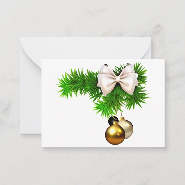 Ornaments Flat Note Card (Front)
