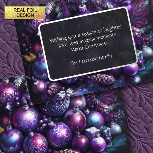 Ornaments in Shades of Purple Chalk