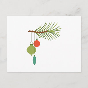 Ornaments On Branch Postcard