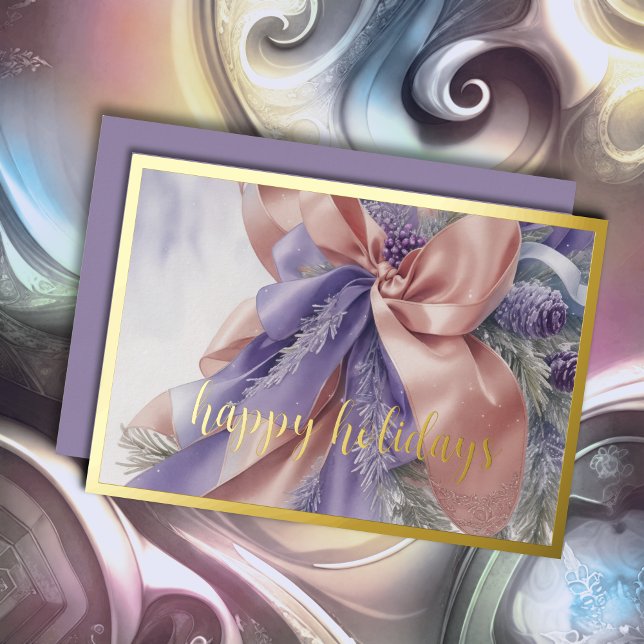 Ornaments Satin Ribbon Evergreen Lavender Peach (Creator Uploaded)