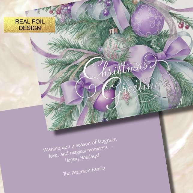 Ornaments Satin Ribbon Evergreen Purple Green (Creator Uploaded)