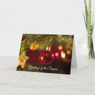 Ornaments Seasons Greetings Christmas Card Holiday