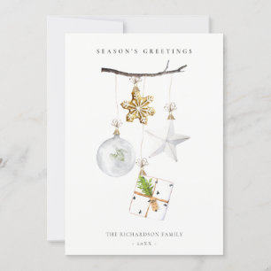 Ornaments Star Cookie Chime Season's Greetings Holiday Card