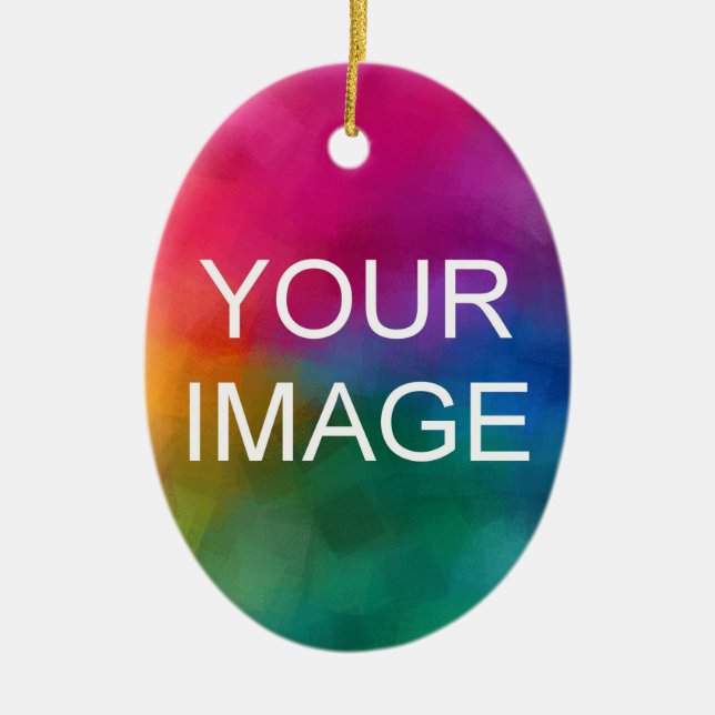 Ornaments Upload Your Photo Image Logo Template (Front)