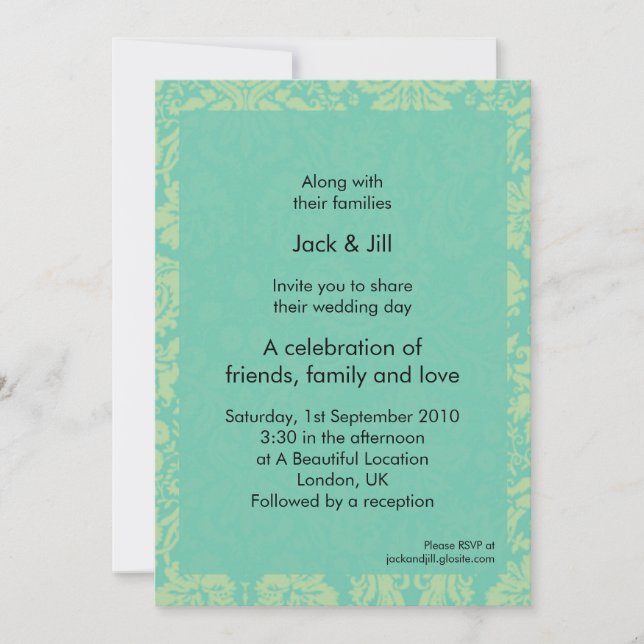 Ornate 5x7 invitation (Front)