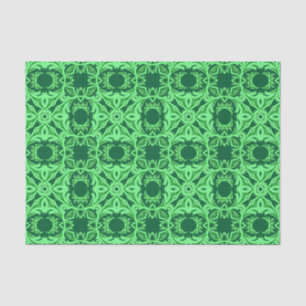 Ornate Arabesque Pattern - Emerald Green   Tissue Paper