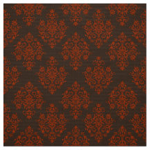 Ornate Baroque brown Damask pattern fabric