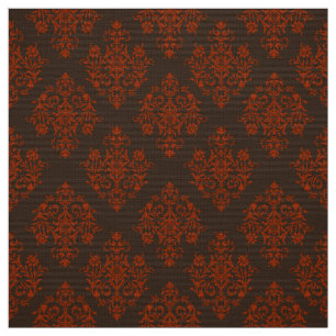 Ornate Baroque brown Damask pattern fabric