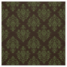 Ornate Baroque brown Damask pattern fabric