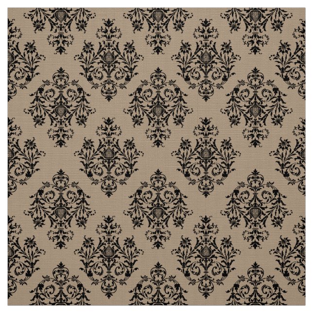 Ornate Baroque Damask pattern fabric (Swatch)