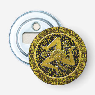 Ornate Baroque Sicilian Trinacria Bottle Opener