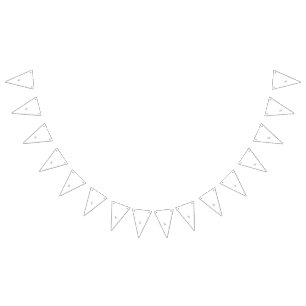 Ornate, beige floral design with dark brown stem a bunting