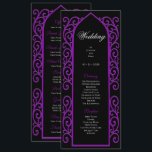 Ornate black and purple Gothic Wedding Program Menu<br><div class="desc">Elegant Gothic Wedding Program</div>