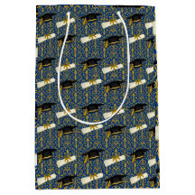 Ornate Blue and Gold Graduation