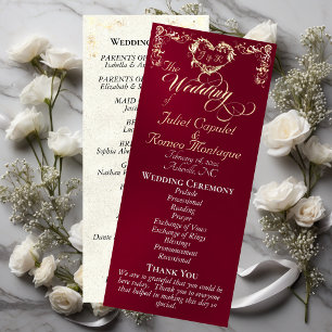 Ornate Border & Heart - Burgundy Programme