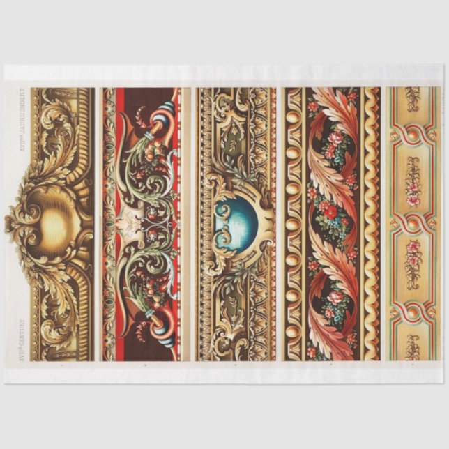 Ornate borders decoupage tissue paper (Front)