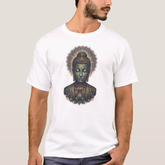 Ornate Buddha Bust with Mandala Art Print - Spirit T-Shirt