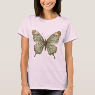Ornate Butterfly with Leaf Pattern Wings T-Shirt