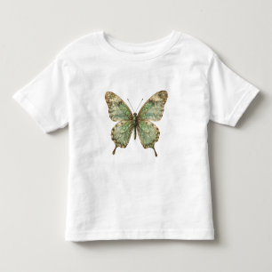 Ornate Butterfly with Leaf Pattern Wings Toddler T-Shirt