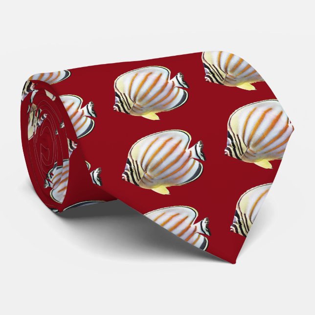 Ornate butterflyfish tie (Rolled)