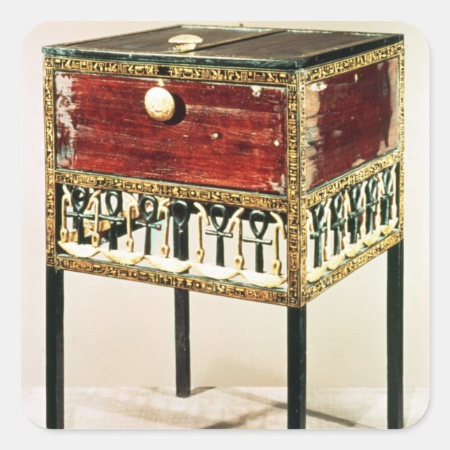 Ornate cabinet from the Treasure of Tutankhamun Square Sticker (Front)
