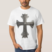 Ornate Celtic Silver Cross with Intricate Knot Pat