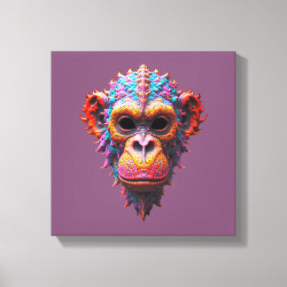 Ornate Chimp Mask Canvas Print