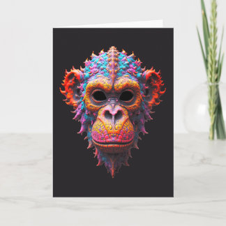 Ornate Chimp Mask Card