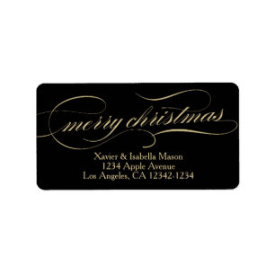Ornate Christmas Gold/Black Label