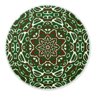 Ornate Christmas Pattern 2 Ceramic Knob