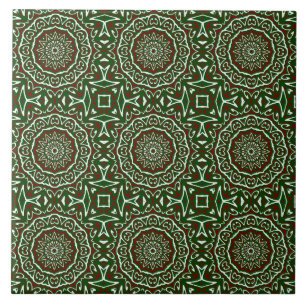 Ornate Christmas Pattern 3 Tile