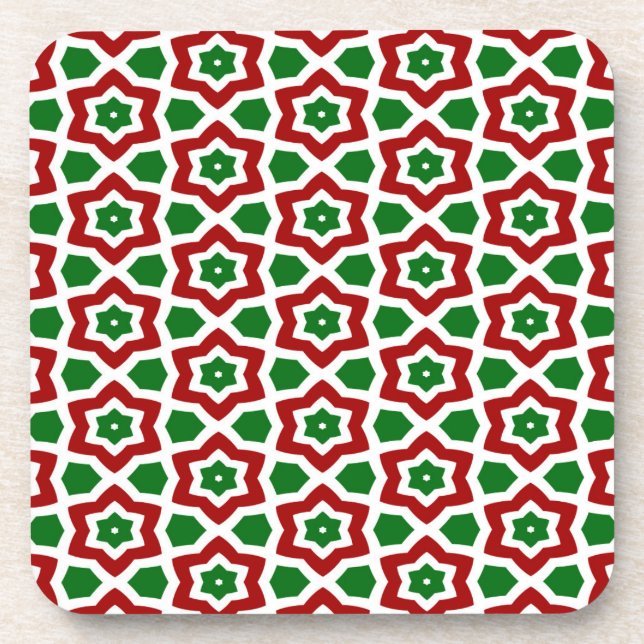 Ornate Christmas Pattern Coaster (Front)