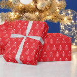 Ornate Christmas Tree Wrapping Paper<br><div class="desc">What better way to present that special gift at Christmas than to wrap it up in quality wrapping paper. This design has a Holly with Berries graphic on a white background throughout. Definitely worth paying a little more for a pattern that is not available in city stores and will be...</div>