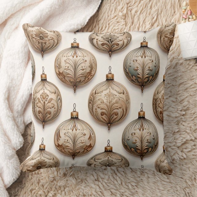 Ornate Circle Ornaments - Baroque & Quilted (1) Cushion (Blanket)