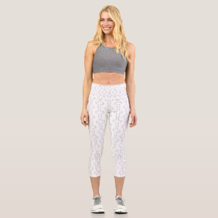 Ornate cross with flowers capri leggings