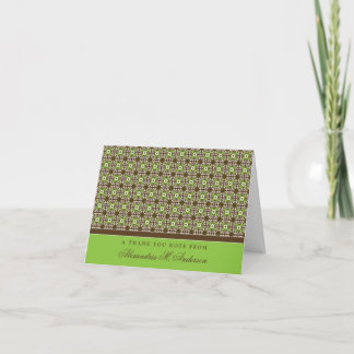 Ornate Custom Thank You Card (apple/chocolate)