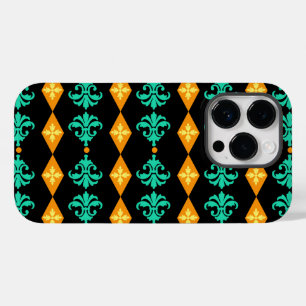 Ornate Damask Diamond Stripe Case-Mate iPhone 14 Pro Case