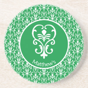 Ornate Damask Patterned Coaster