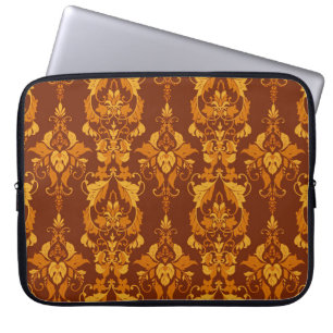 Ornate Damask: Vintage Elegant Wallpaper Laptop Sleeve