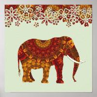 Ornate Decorated Indian Elephant Design