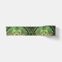Ornate design featuring green and gold symmetrical