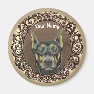 Ornate Doberman  Magnet