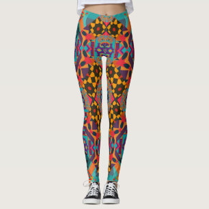Ornate Eastern: Luxury Green Decor. Leggings